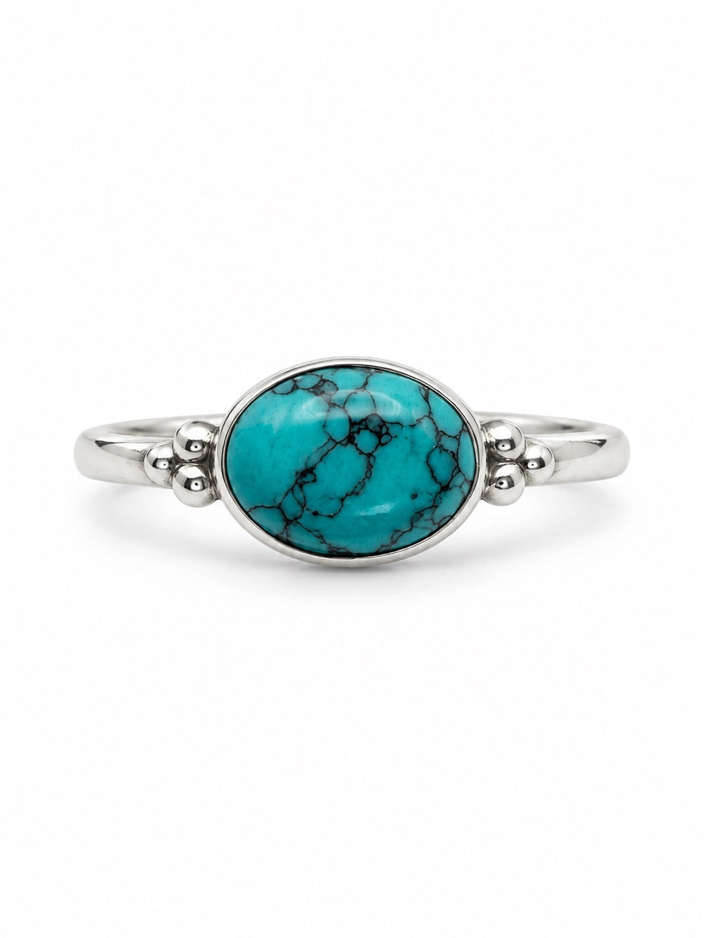Turquoise East West Ring (S925)