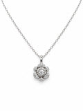 0.30 CT Moissanite Diamond Flower Pendant (S925)