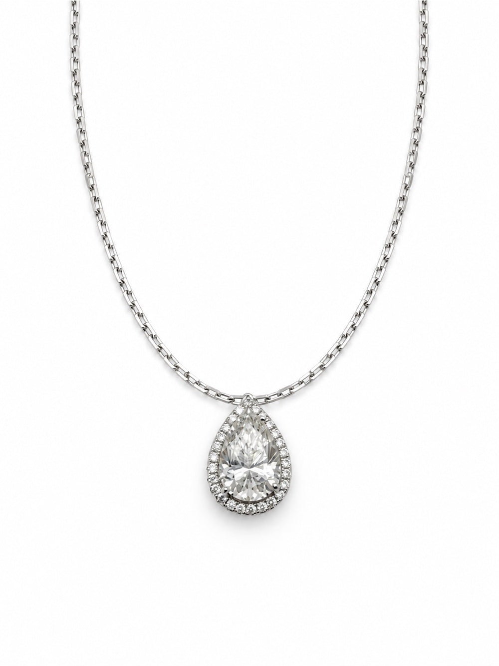 1.63 Moissanite Diamond Teardrop Pendant