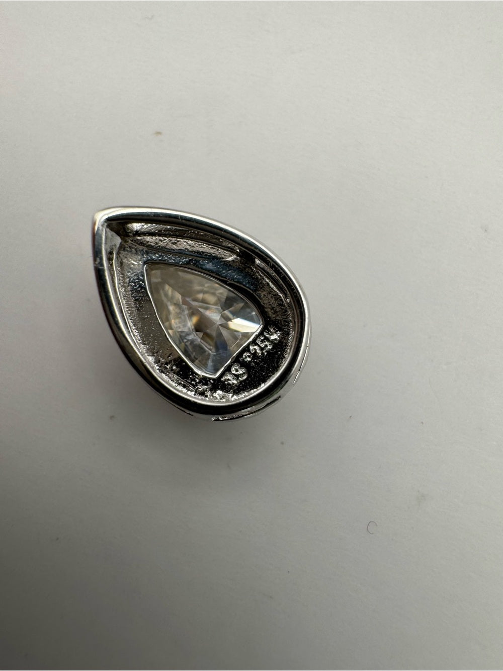 1.63 Moissanite Diamond Teardrop Pendant