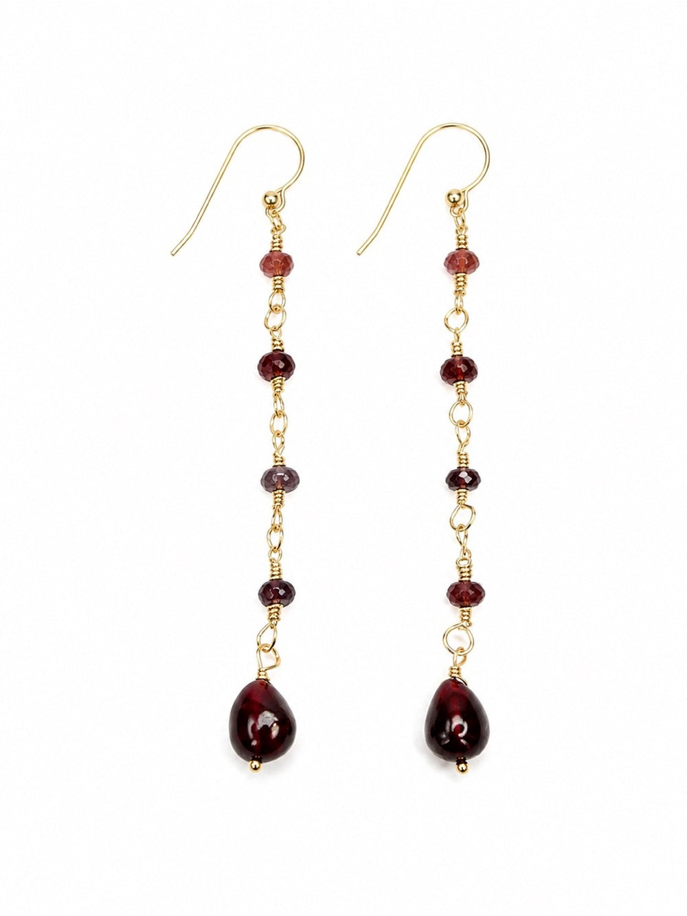 AWHK2 Spinel and Garnet Hook Earrings
