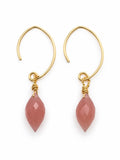 AWHK43 Guava Quartz Hook Earrings