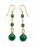 ALHK1 Emerald Hook Earrings
