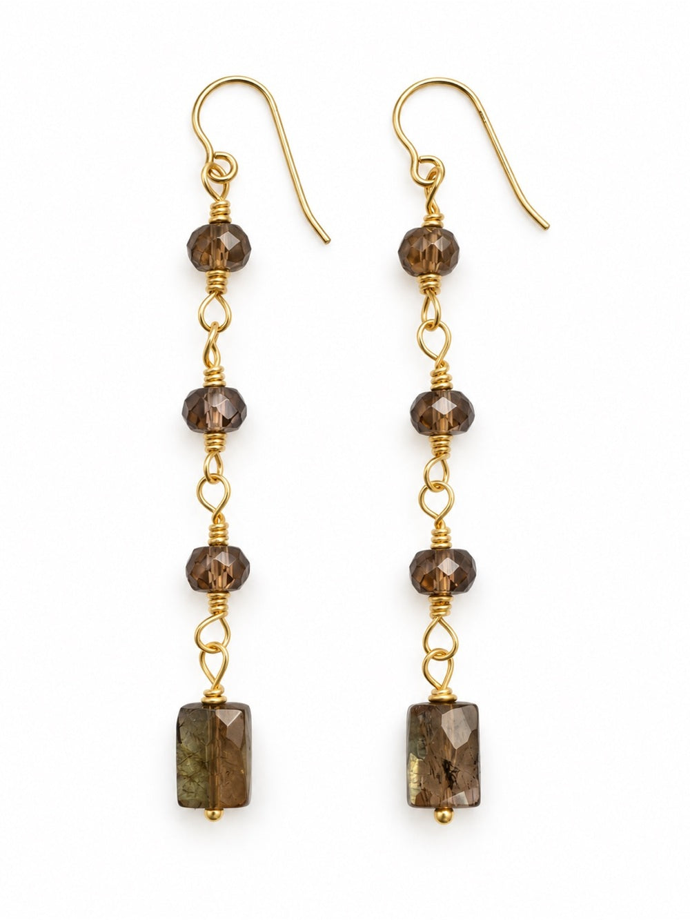 ALHK4 Andalusite Hook Earrings