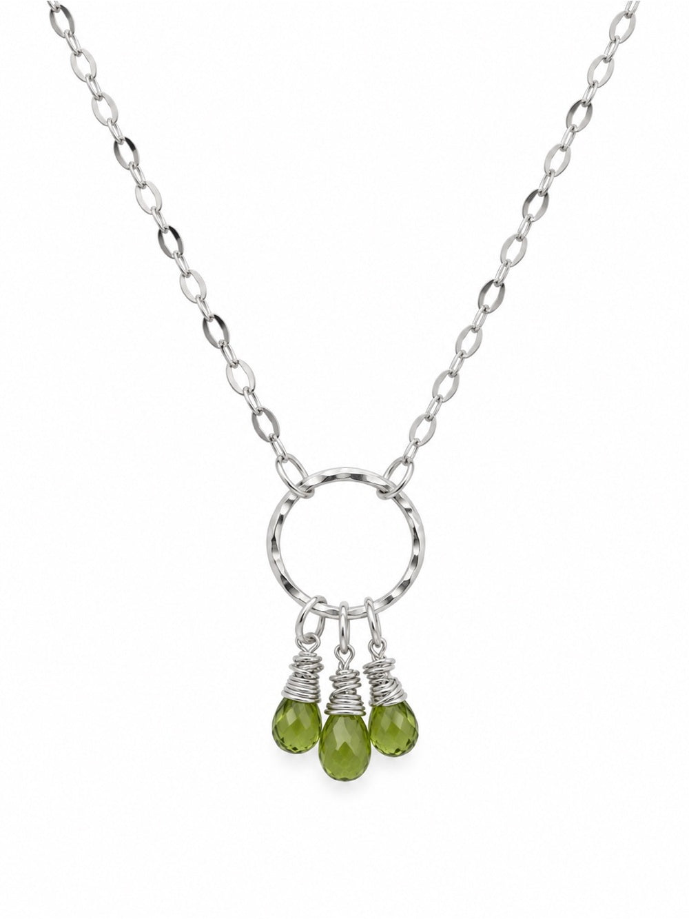 AMN9 Peridot Circle Necklace