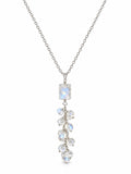 Moonstone Cluster Lariat Necklace (AWN4)