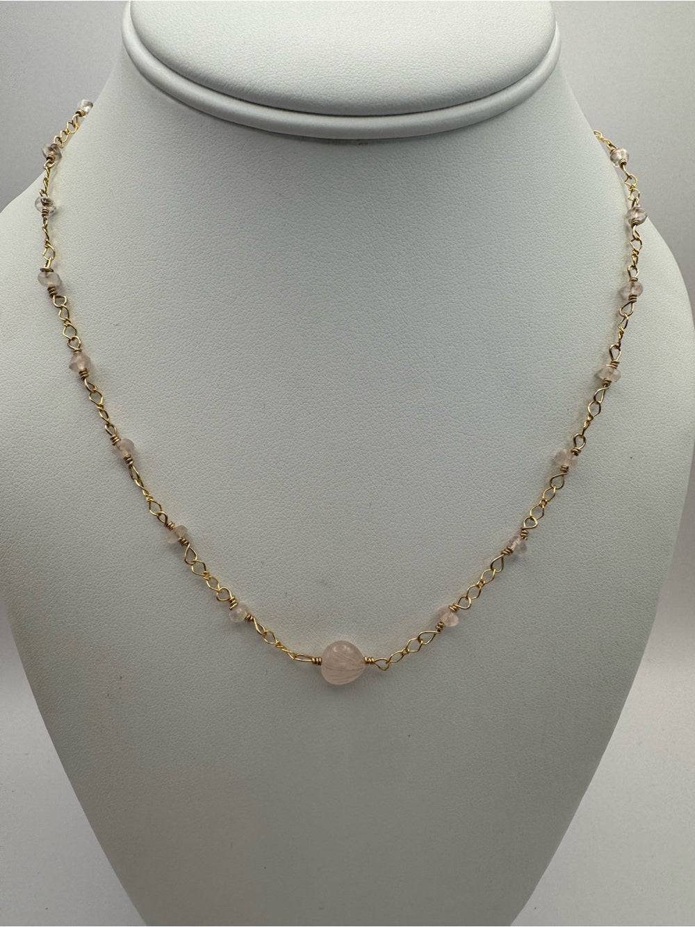 Rose Quartz Seashell Necklace (AWL3)