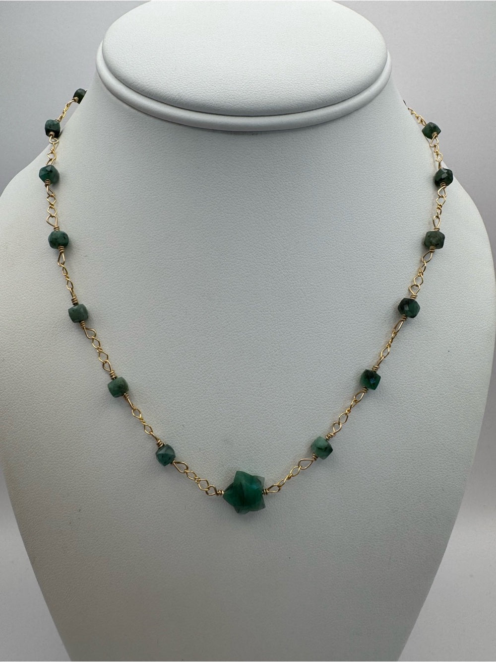 Emerald Star Gold Filled Necklace (ALN41)