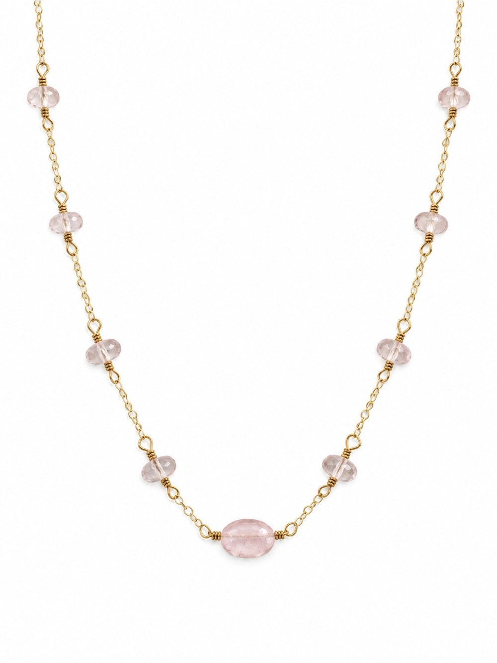 Morganite Gold Filled Necklace (AWN20)