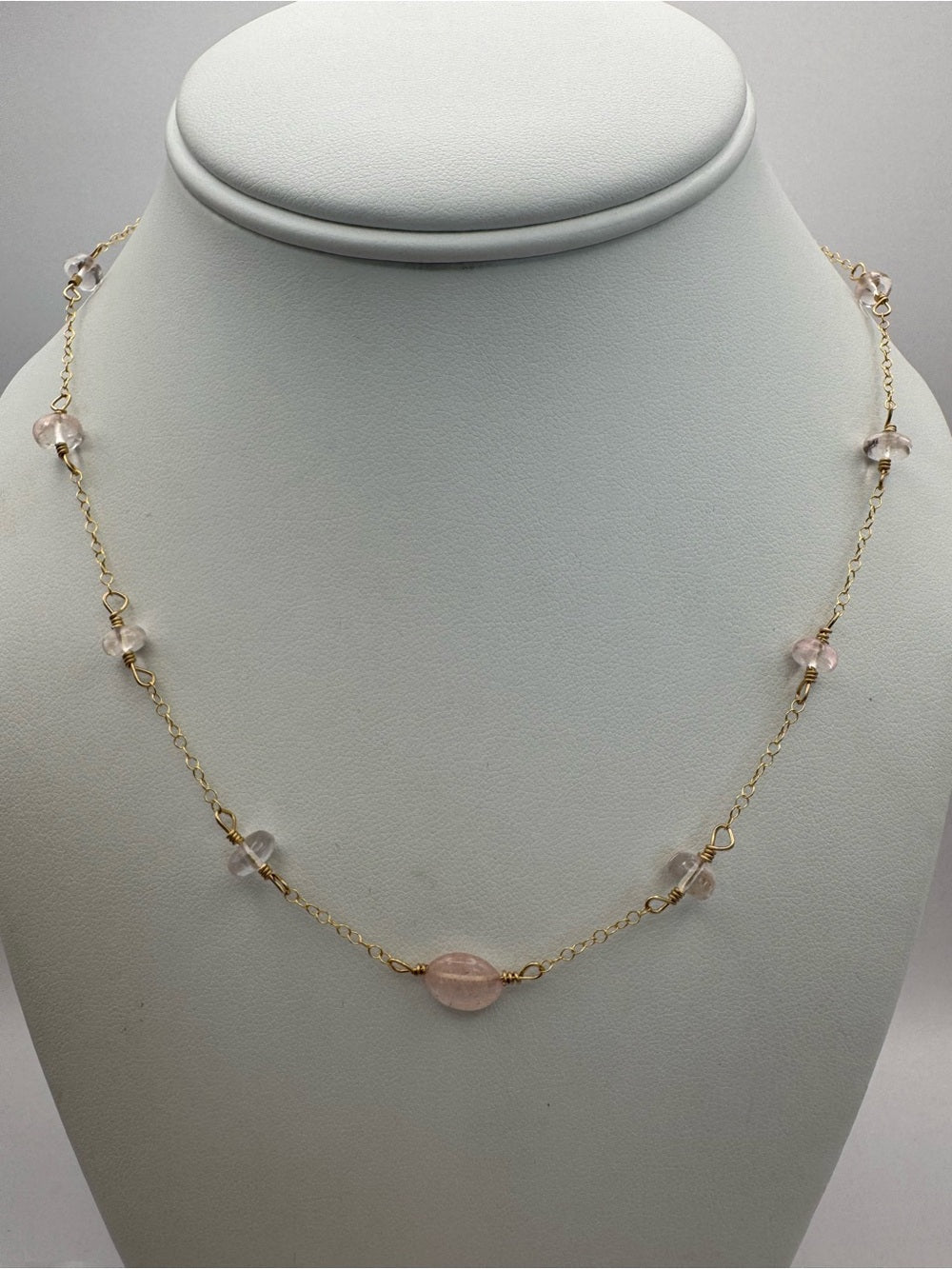 Morganite Gold Filled Necklace (AWN20)