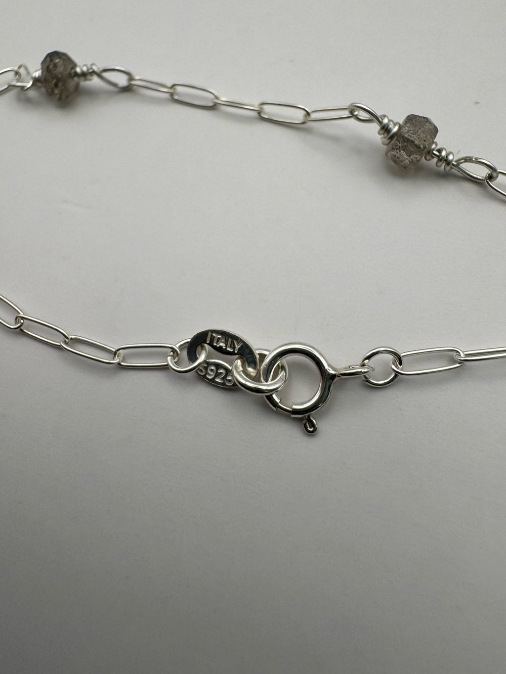 AMN6 Labradorite Paperclip Necklace