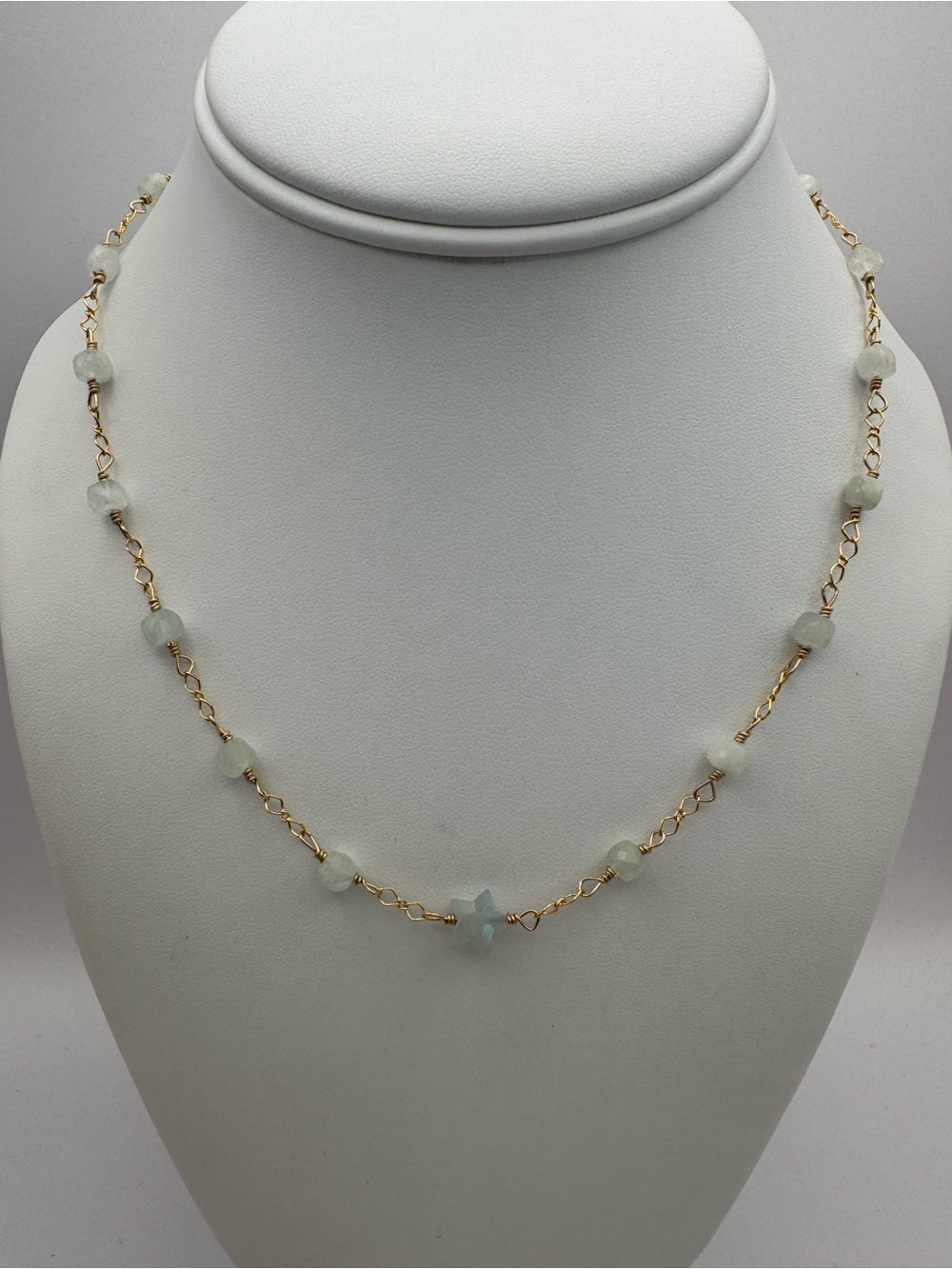 Aquamarine Star Gold Filled Necklace (ALN31)