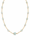 Aquamarine Star Gold Filled Necklace (ALN31)