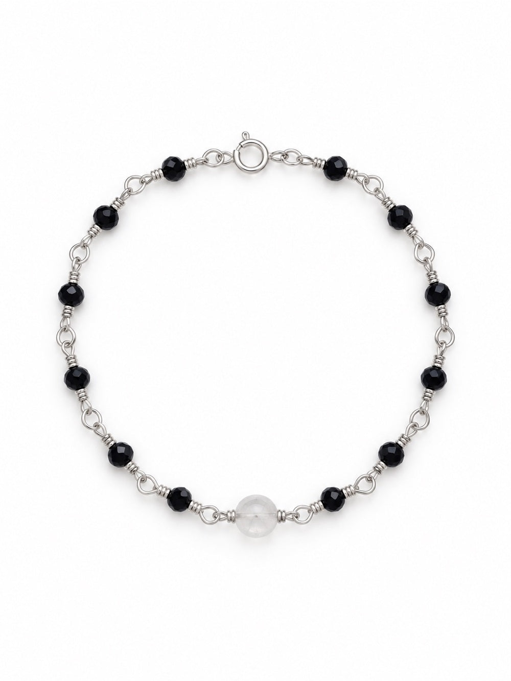 AMB1 Black Onyx + Moonstone Bracelet