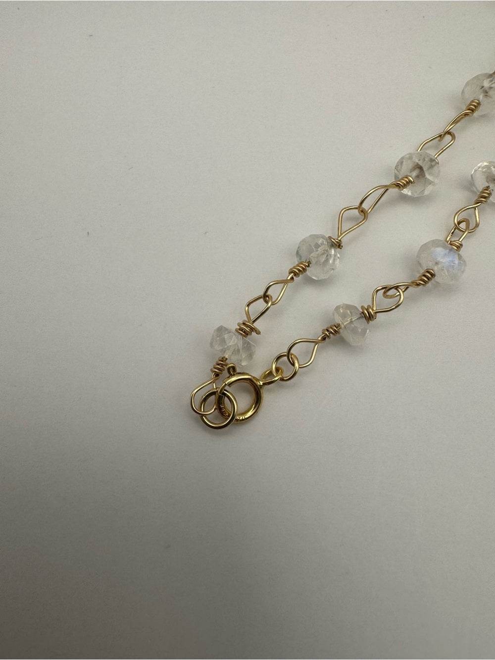 AWB5 Moonstone Square Gold Bracelet
