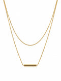 Double Chain Bar Necklace