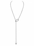 Adjustable Ball Lariat Necklace