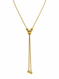 Adjustable Multi Ball Lariat Necklace