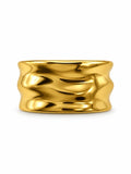 Gold Ocean Waves Ring