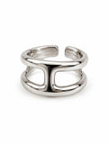 Silver Sculptural Arc Ring