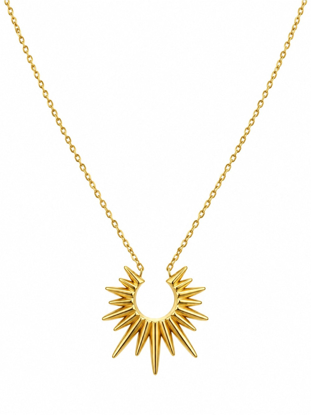 Gold Sun Burst Necklace