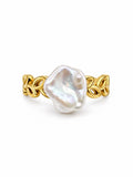 Freshwater Pearl Leaf Branch Ring