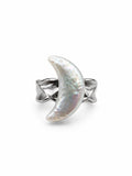 Pearl Moon Geometric Band Ring
