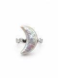 Pearl Moon Wavy Band Ring