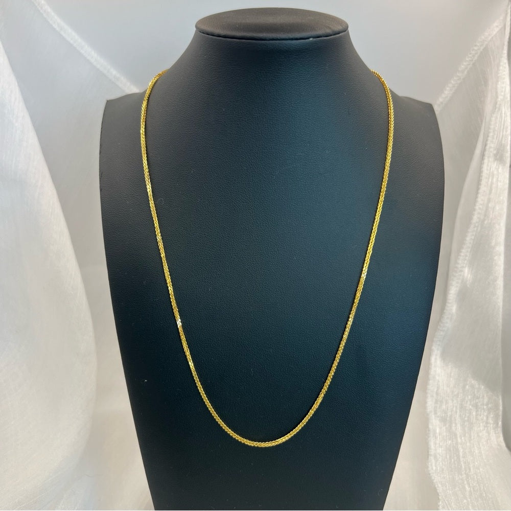 S925 Wheat Chain | Gold | Adjustable