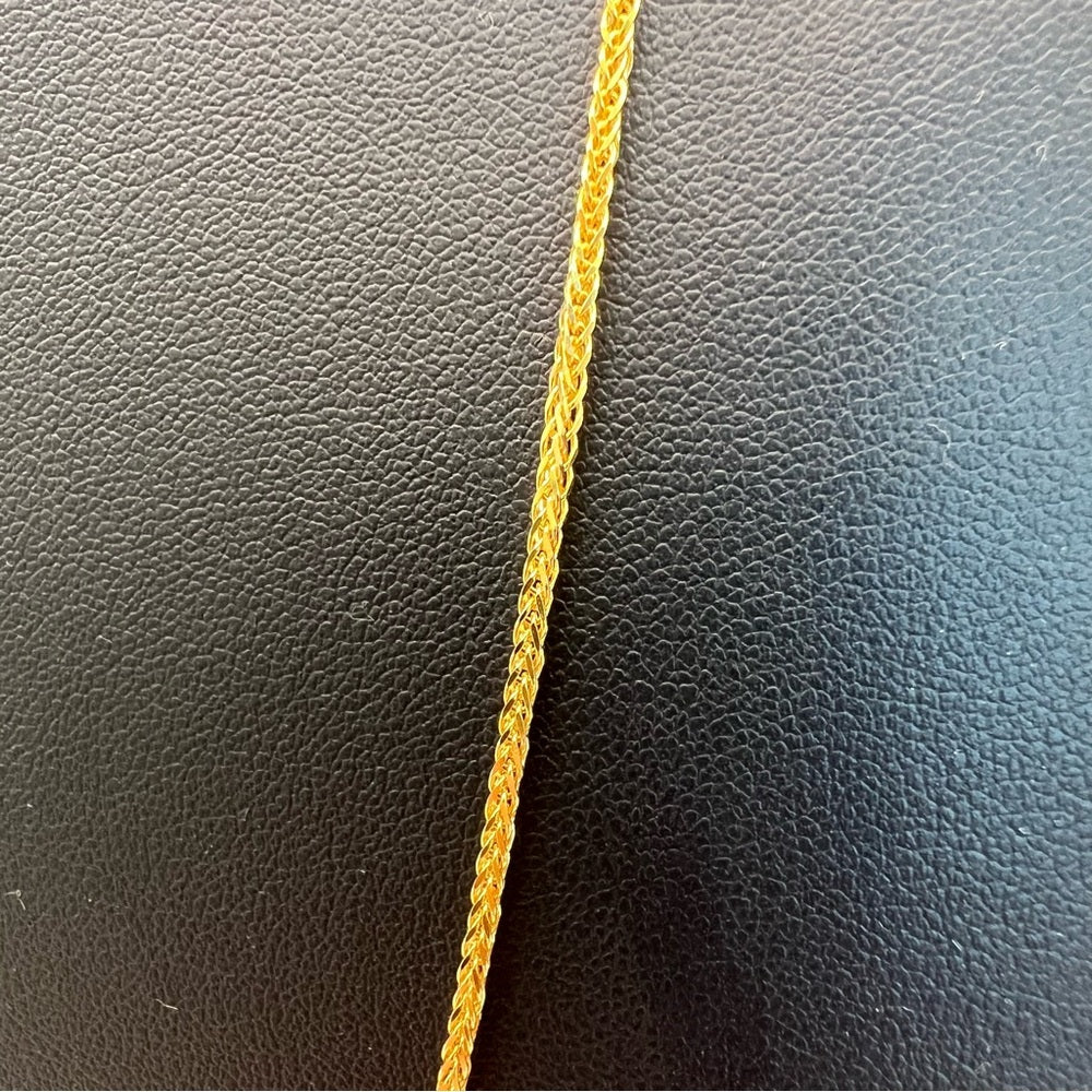 S925 Wheat Chain | Gold | Adjustable
