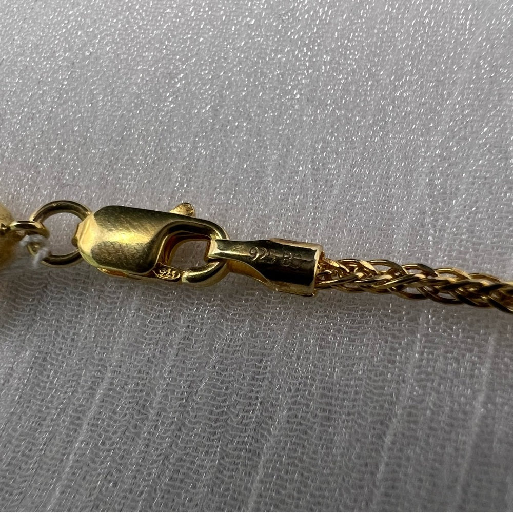 S925 Wheat Chain | Gold | Adjustable