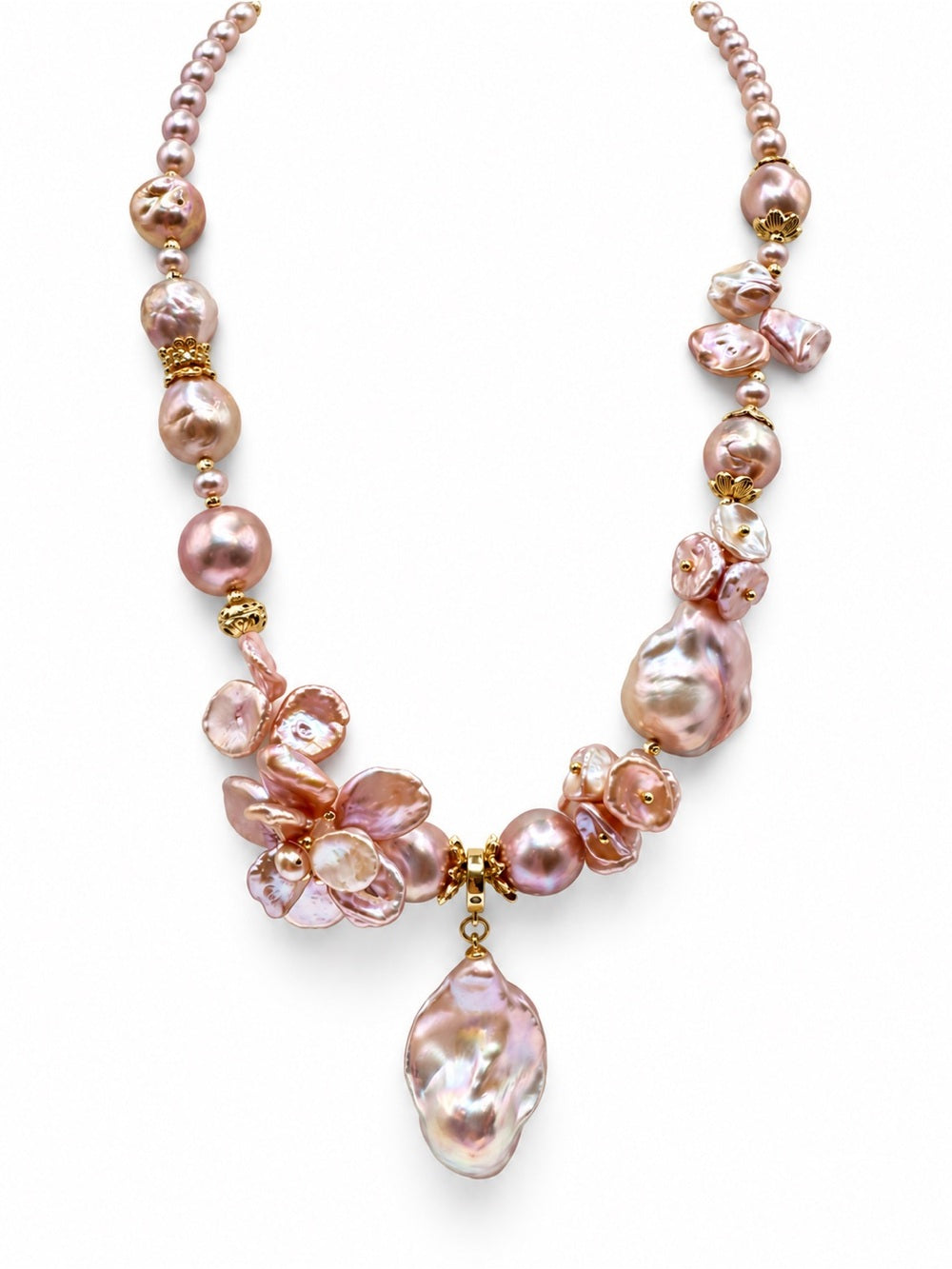 Blush Freshwater Pearl Elegant Necklace RL020