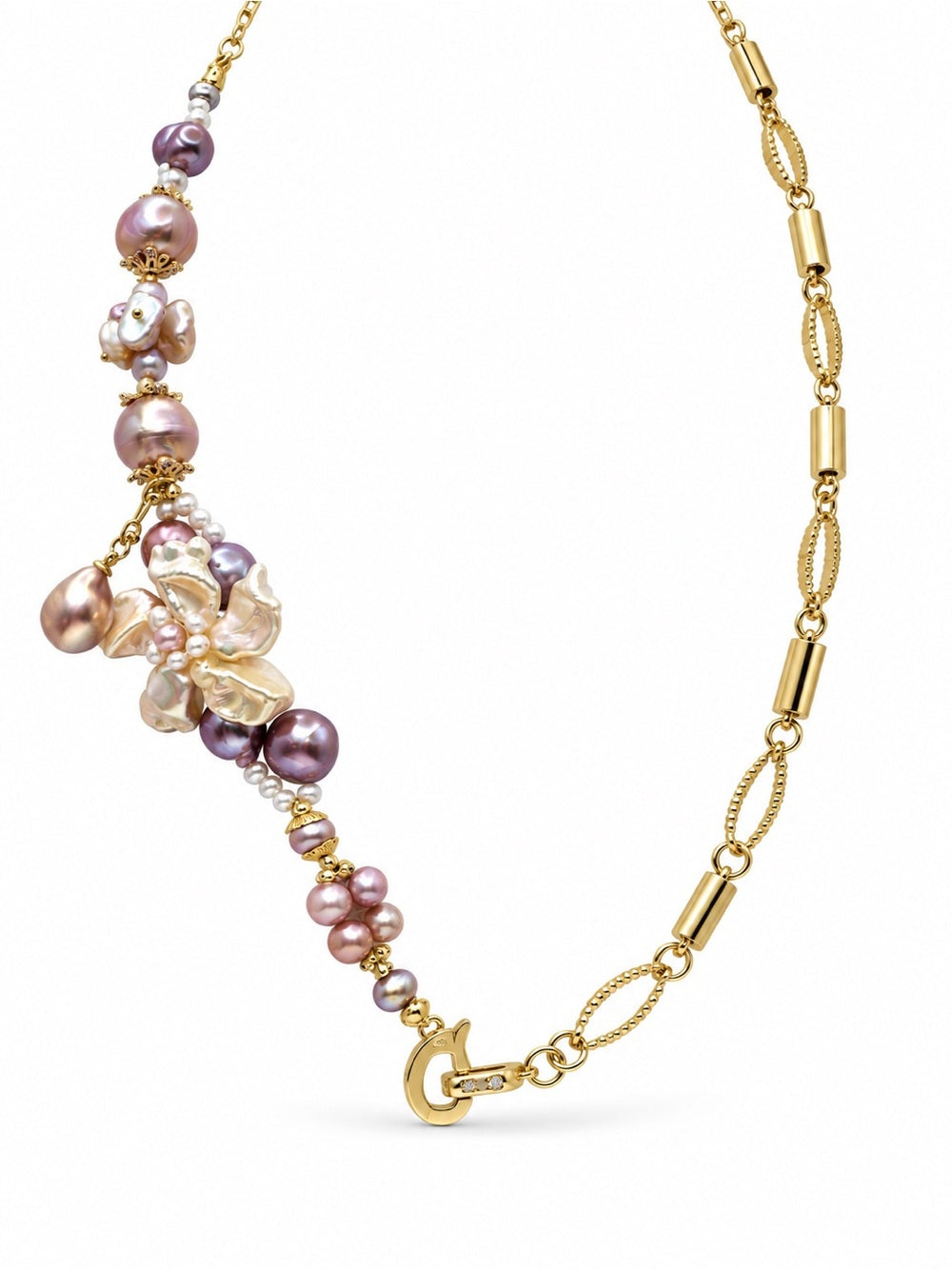 Split Chain Mermaid Freshwater Pearl Necklace RL033