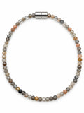 Gray Moonstone & Sunstone Magnetic Bracelets/Extenders 7”