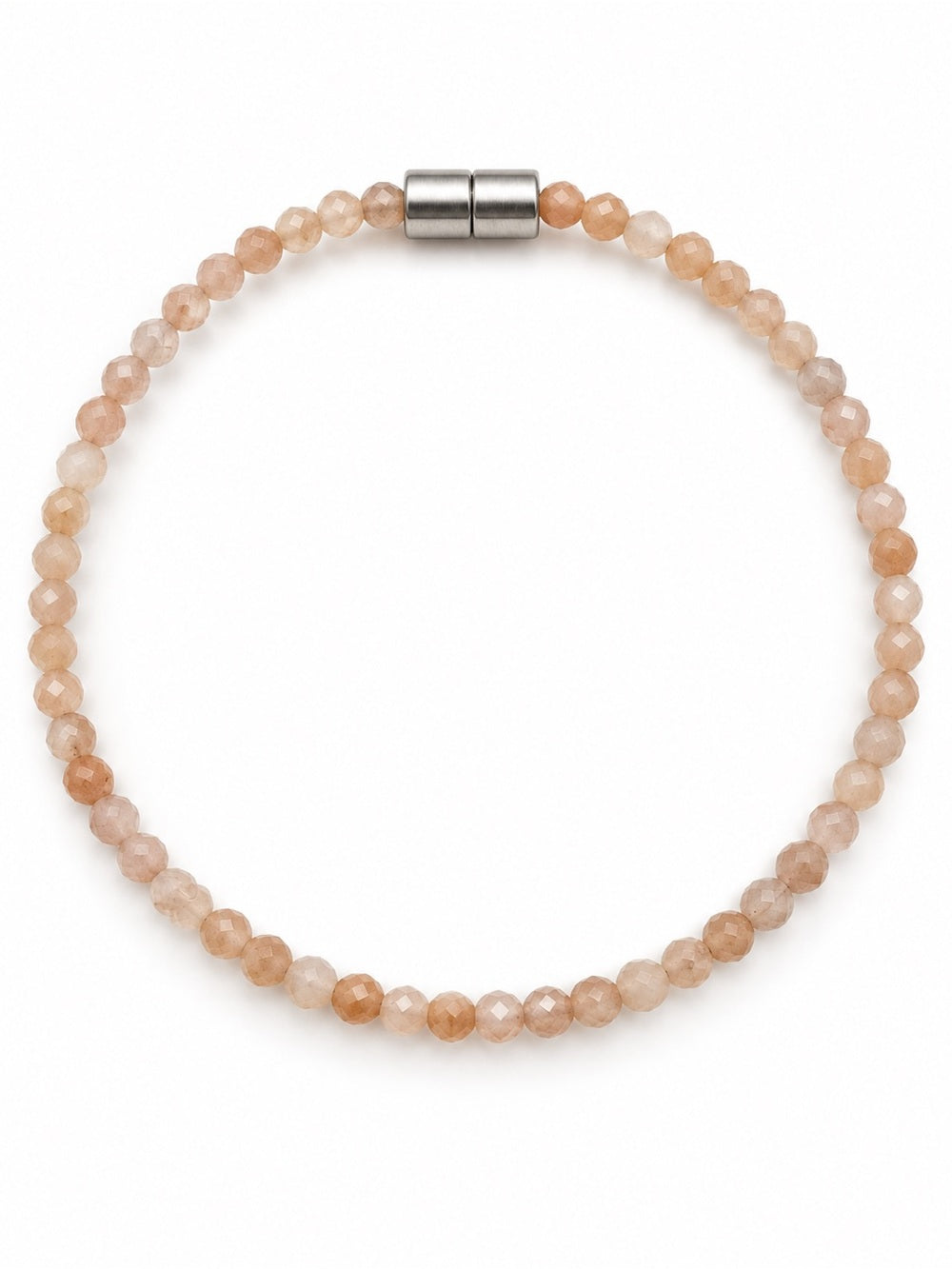 Peach Moonstone Magnetic Bracelets/Extenders 7”