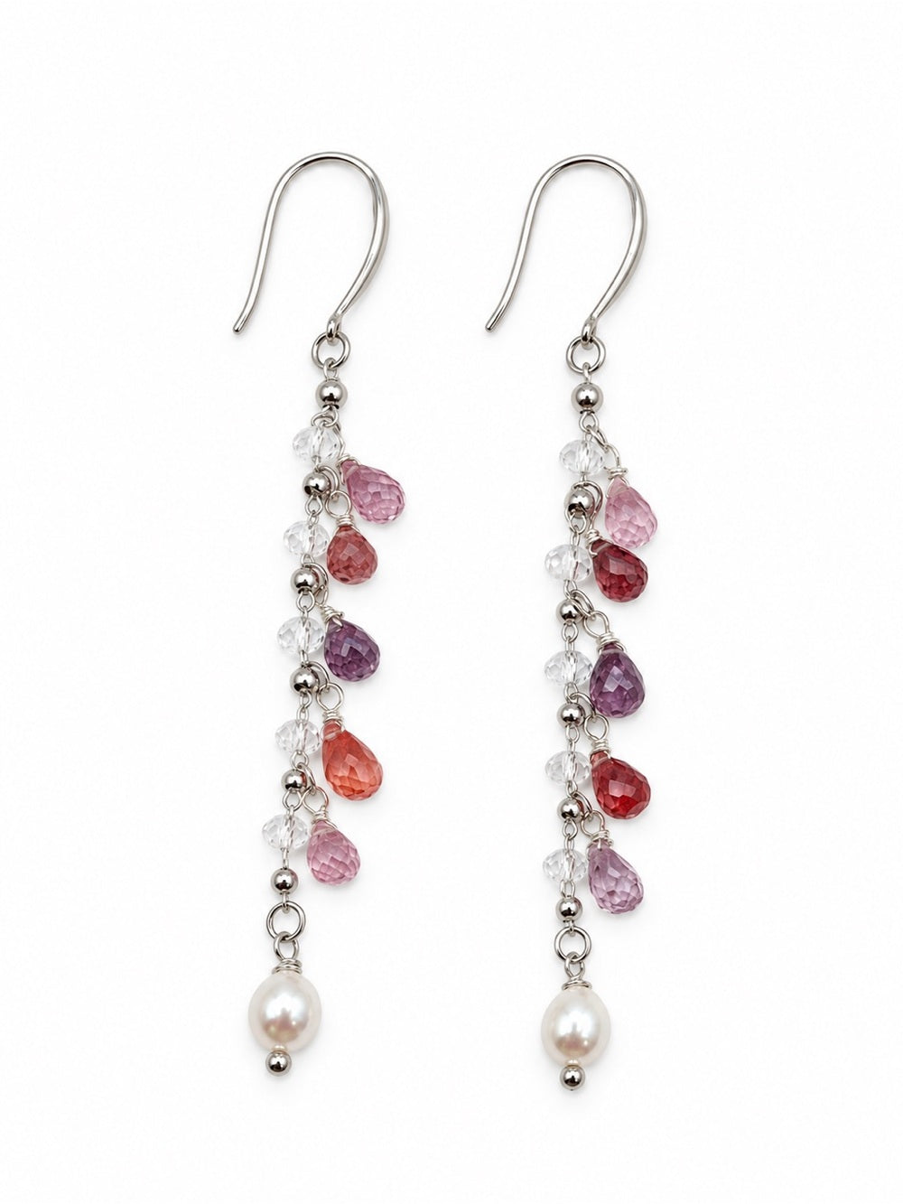 Dream Silver Dangle Drop Chain Earrings