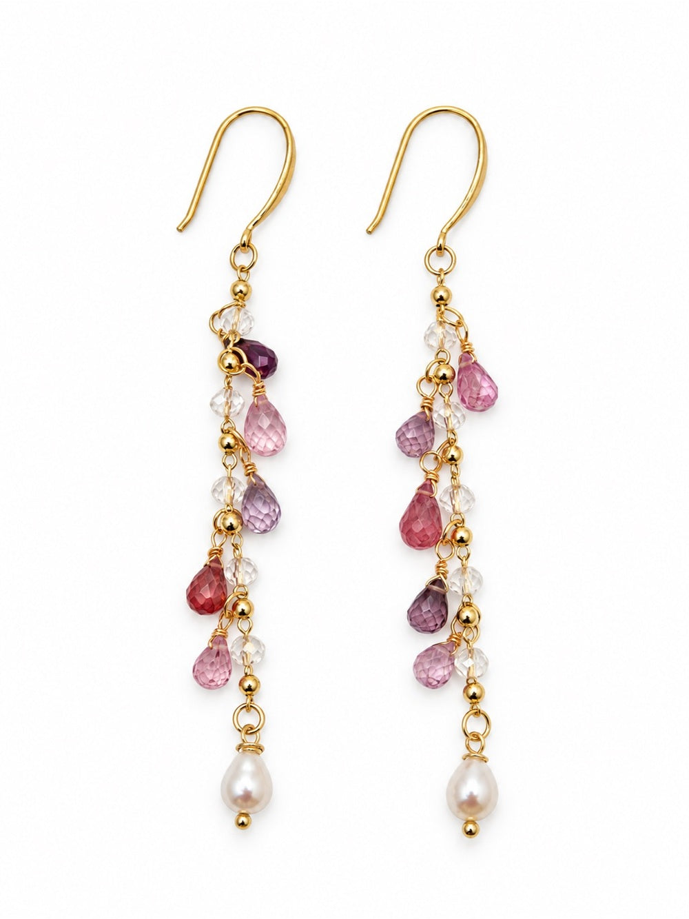 Romantic Gold Dangle Drop Chain Earrings