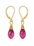AWLB20 Padparascha Sapphire Leverback Earrings