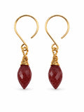 AWHP60 Strawberry Quartz Hook Earrings