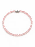 Rose Quartz Gemstone Magnetic Bracelet 7”