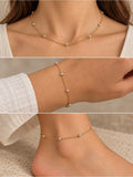 Two Tone Satellite Chain 14k GF Necklace / Bracelet / Anklet Made to Order