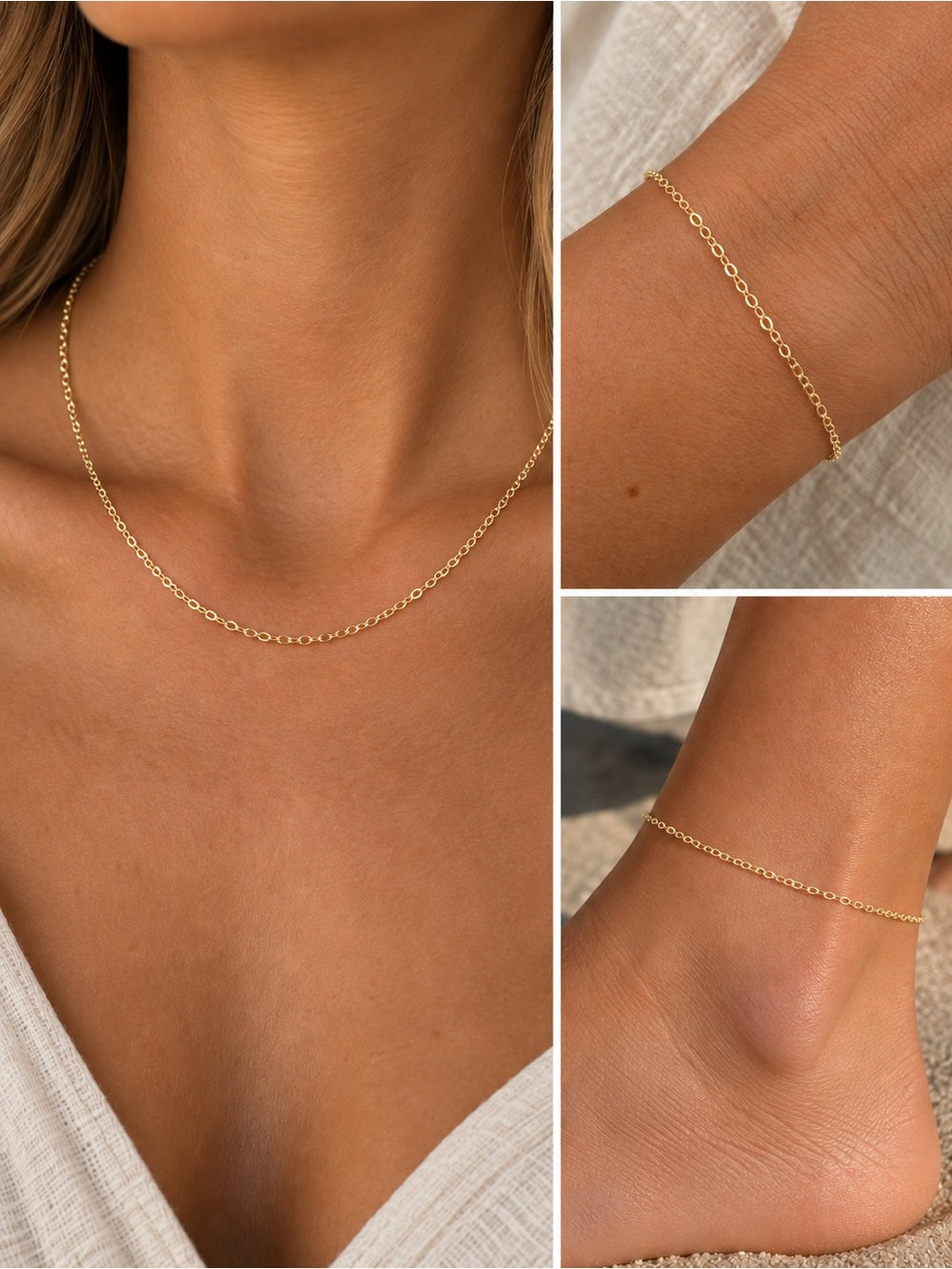Diamond Cut Rolo Necklace / Bracelet / Anklet | Made to Order