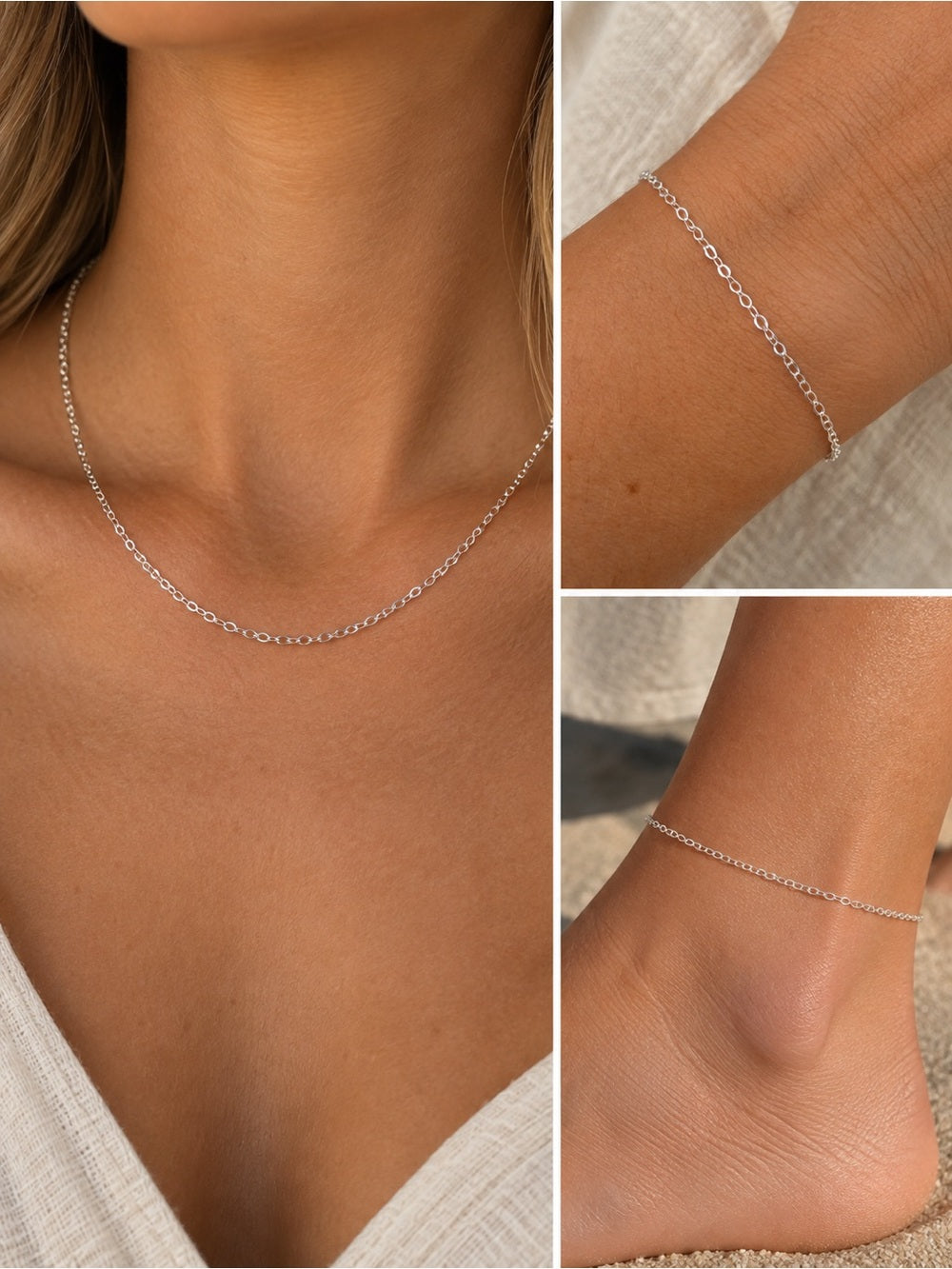 Diamond Cut Rolo Necklace / Bracelet / Anklet | Made to Order