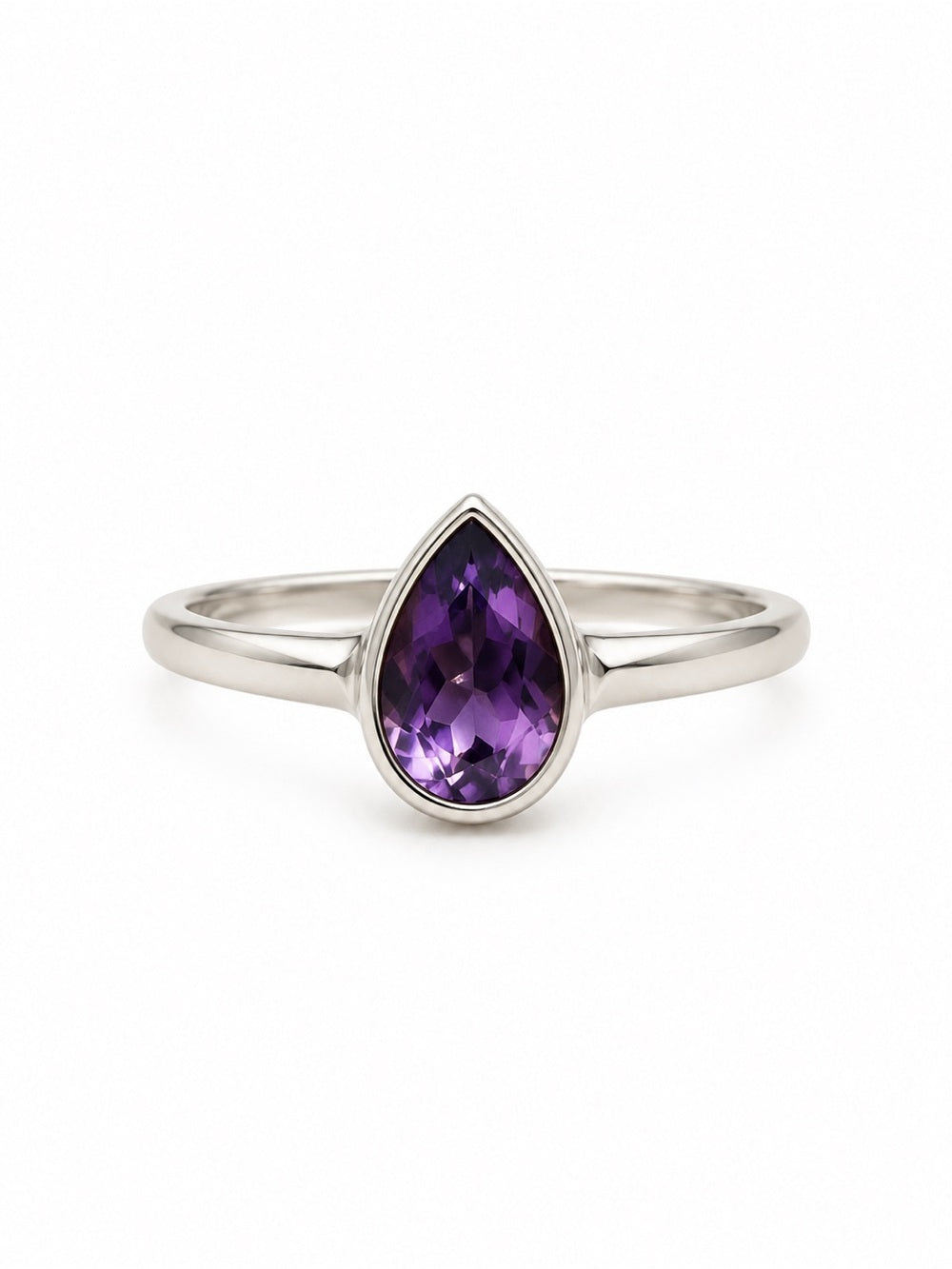 Amethyst Teardrop Ring