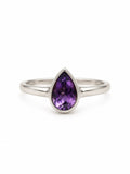 Amethyst Teardrop Ring