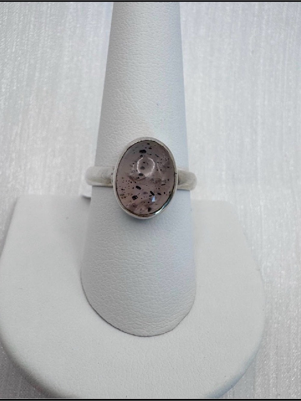 Dotted Rose Quartz Ring