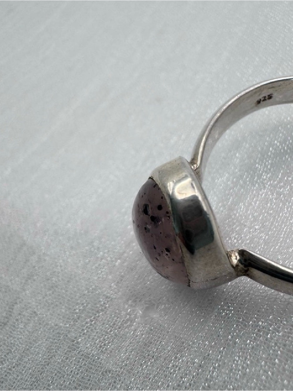 Dotted Rose Quartz Ring