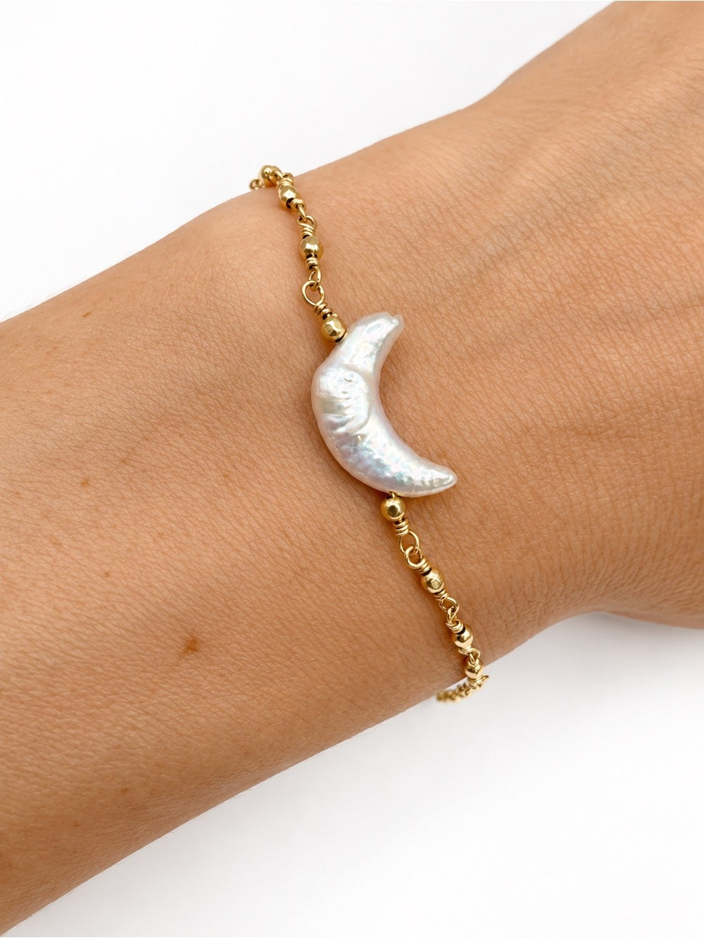 Freshwater Moon Gold Filled Bracelet