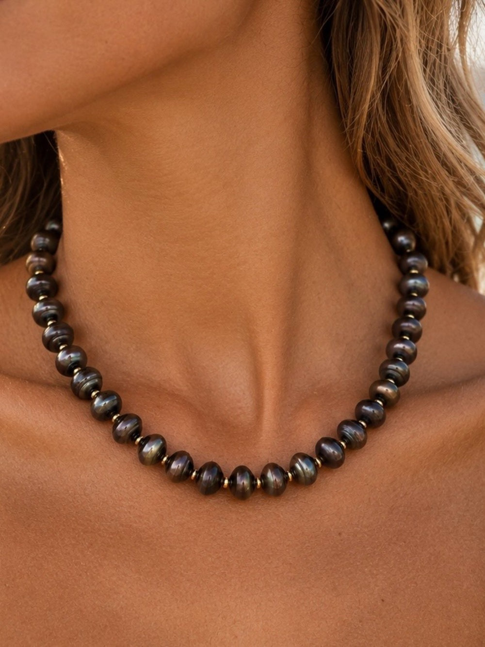 Midnight Tide Pearl Handmade Necklace