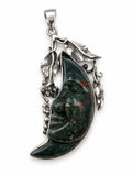 (Style 1) S925 Dragon Blood Moon and Turtle Pendant